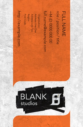 Blank Studios ~ Business Card Back