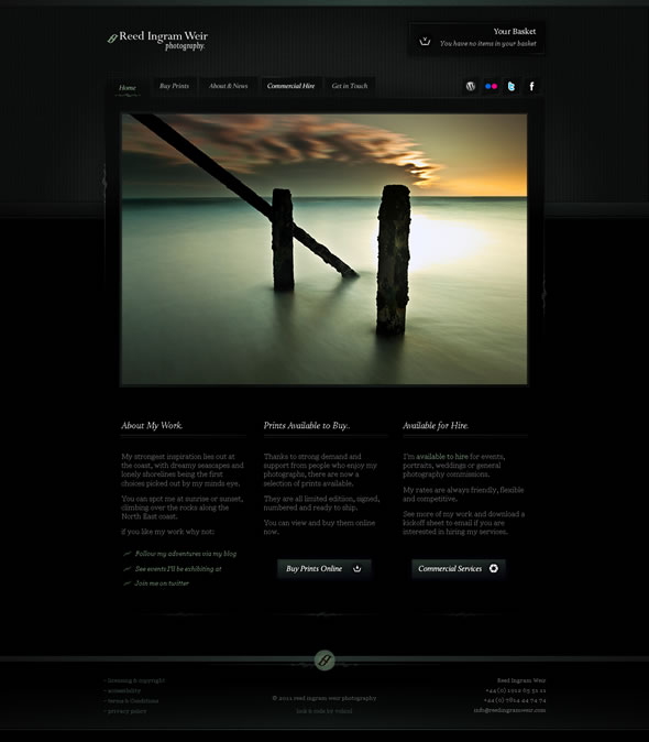 Ingram Photography Ecommerce Solution ~ Homepage Design Layout